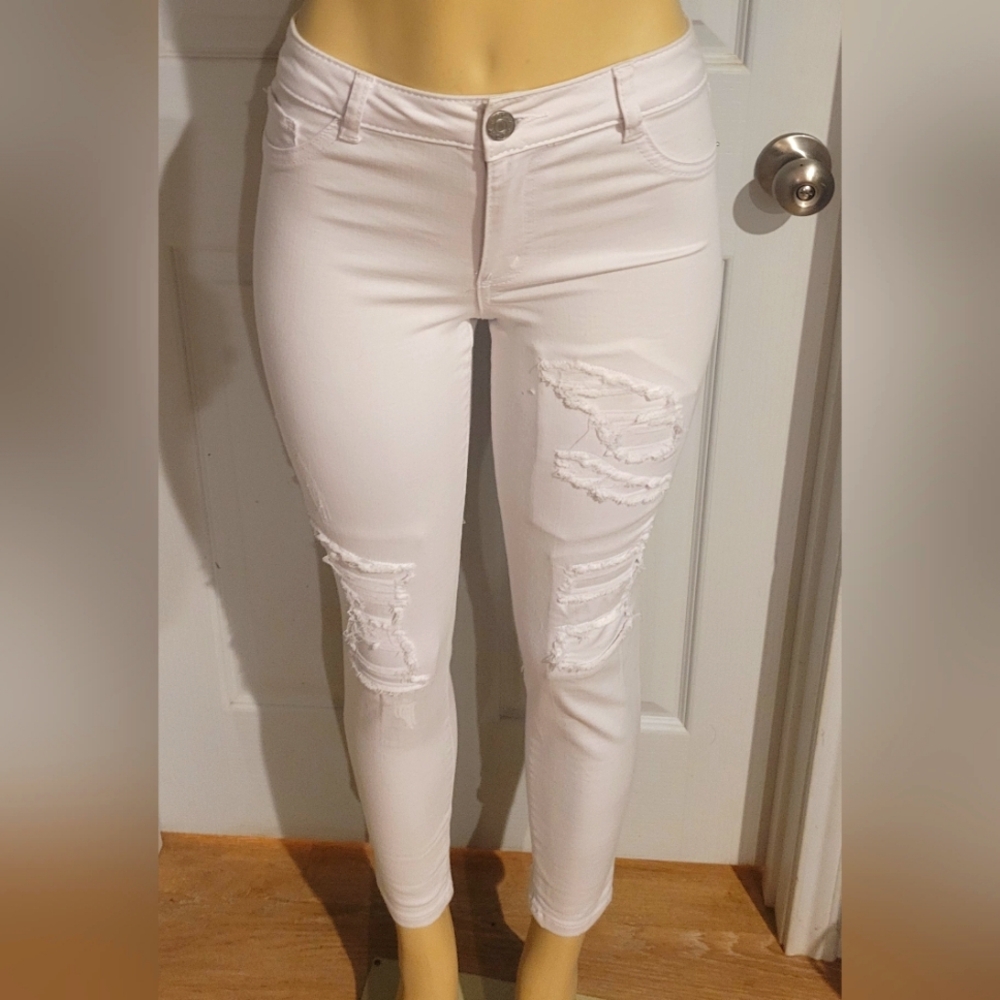 JOLT women's white skinny jeans